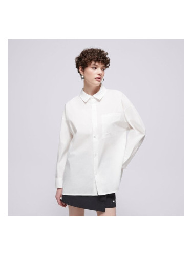 Nike Риза W Nsw Nk Chll Ppln Ls Btn Топ дамски Дрехи Nike HJ0715-100 Бял