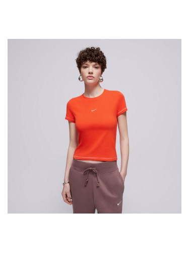 Nike Тениска W Nsw Chll Knt Md Crp Gls дамски Дрехи Тениски HV6525-633 Червен