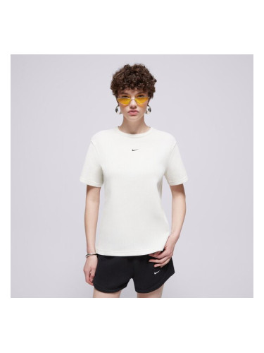 Nike Тениска W Nsw Nk Chll Wfl Ss Топ дамски Дрехи Тениски HJ3838-134 Кремав