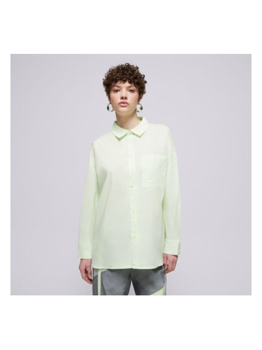Nike Риза W Nsw Nk Chll Ppln Ls Btn Топ дамски Дрехи Nike HJ0715-701 Зелен