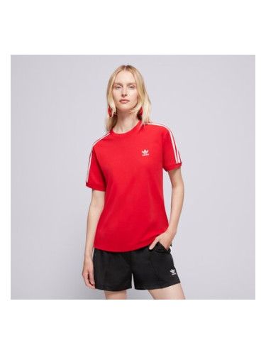 Adidas Тениска 3 Stripe Tee дамски Дрехи Тениски IR8050 Червен