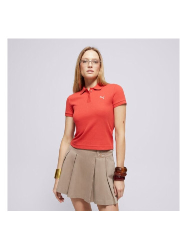 Puma Тениска Тип Поло Premium Ess Тениска Тип Поло дамски Дрехи Тениски 629777 15 Червен