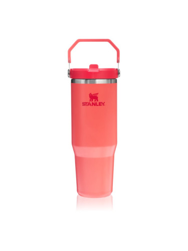 Stanley IceFlow™ Flip Straw Tumbler неръждаема бутилка за вода Hot Coral 890 мл.