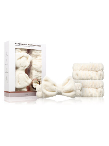 Zoë Ayla Headband & Wristband Set комплект за премахване на грим и спа лента за глава