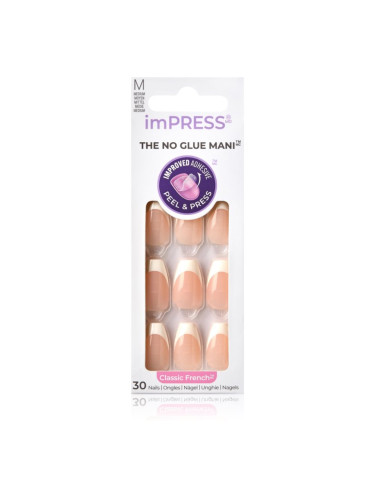 KISS imPRESS The No Glue Mani Изкуствени нокти самозалепващ се Ideal 30 бр.