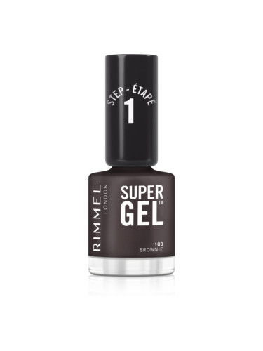 Rimmel Super Gel гел лак за нокти без използване на UV/LED лампа цвят 103 Brownie 12 мл.