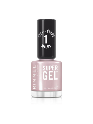 Rimmel Super Gel гел лак за нокти без използване на UV/LED лампа цвят 110 Cream & Blend 12 мл.