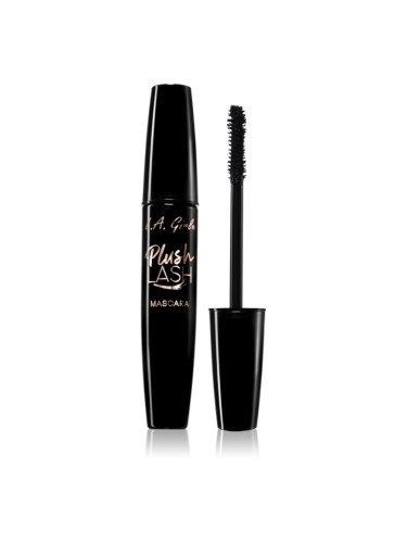 L.A. Girl Cosmetics Plush Lash спирала за обем и извиване на мигли цвят Blackest Black 10 гр.