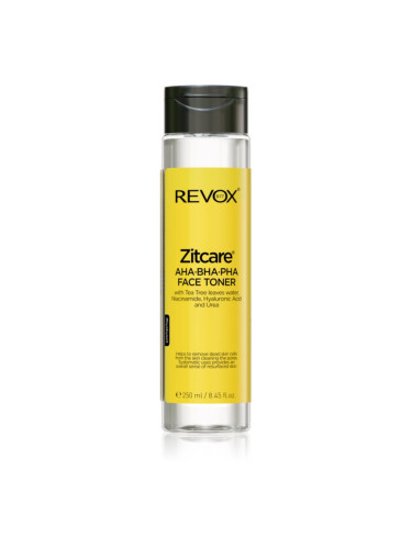Revox B77 Zitcare AHA BHA PHA Active Face Toner нежно почистващ тоник 250 мл.