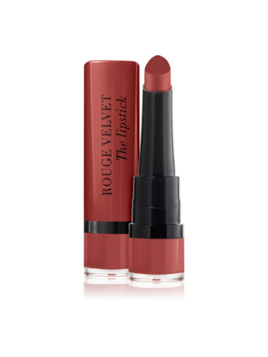 Bourjois Rouge Velvet The Lipstick матиращо червило цвят 50 Rouge Tatin 2.4 гр.