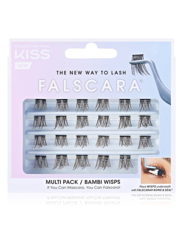 KISS Falscara Wisp изкуствени мигли в сноп с възел Bambi 24 бр.