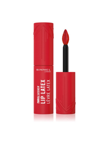 Rimmel Thrill Seeker Lip Latex течно червило цвят 400 Rimmel Red 6 мл.