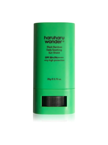 Haruharu Wonder Black Bamboo Daily Soothing Sun Shield слънцезащитен крем в стик с успокояващ ефект SPF 50+ 20 гр.