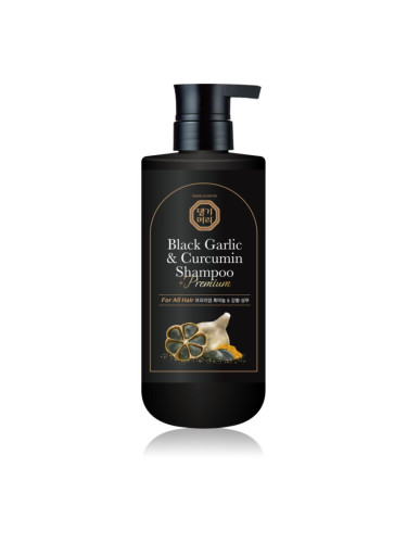 DAENG GI MEO RI Black Garlic & Curcumin Shampoo дълбоко регенериращ шампоан за растеж на косата и укрепване от корените 500 мл.