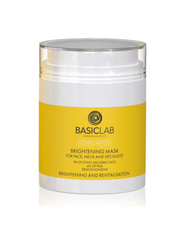 BasicLab Dermocosmetics Complementis озаряваща маска за безжизнена кожа с неуеднаквен тен 50 мл.