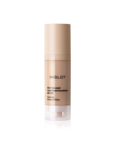 Inglot Skin Focused Care Face Foundation SPF 50 фон дьо тен SPF 50 цвят 306 Medium Beige 30 мл.