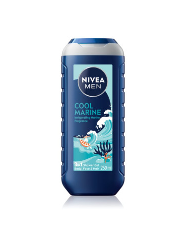 NIVEA MEN Cool Marine душ гел за тяло и коса 250 мл.