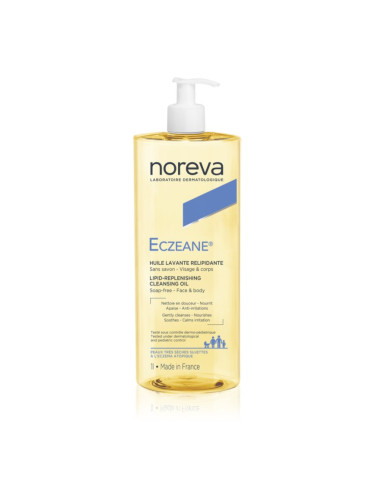 Noreva Eczeane Lipid-Replenishing Cleansing Oil почистващ олио гел за лице и тяло 1000 мл.