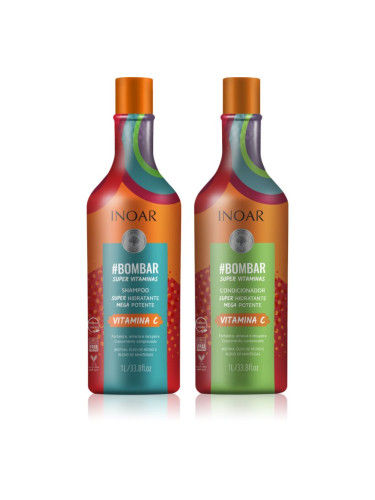 INOAR #Bombar Super Line Super Vitaminas комплект За коса с витамин С 2x1000 мл.