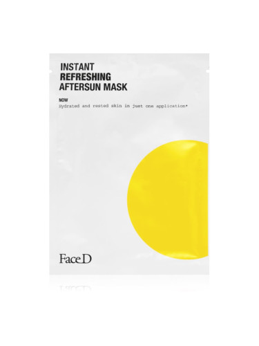 Face D Instant Refreshing Aftersun Mask успокояваща и хидратираща маска след слънчеви бани 1 бр.