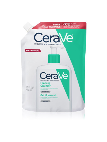 CeraVe Cleansers Foaming Cleanser пенлив почистващ гел за нормална към мазна кожа 473 мл.
