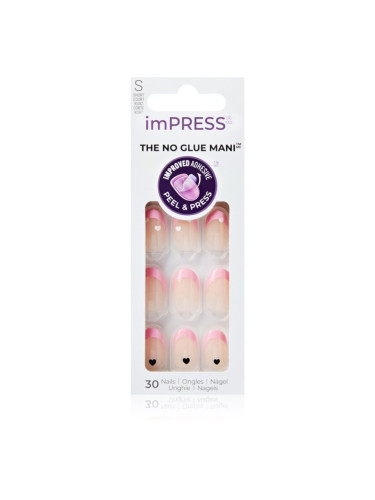 KISS imPRESS The No Glue Mani Изкуствени нокти самозалепващ се Ditto 30 бр.