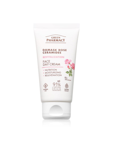 Green Pharmacy Damask Rose & Ceramides Face Cream дневен крем за лице с интензивно подхранване 50 мл.