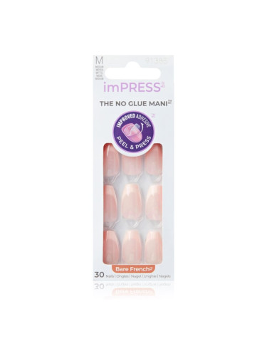 KISS imPRESS The No Glue Mani Изкуствени нокти самозалепващ се 30 бр.