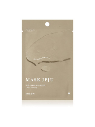 Mizon Joyful Time Jeju Lotus хидратираща платнена маска за чиста и здрава кожа на лицето 23 гр.