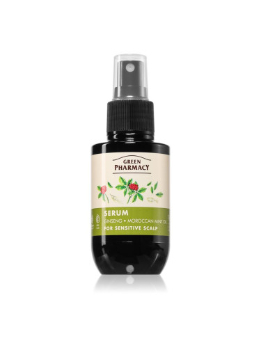 Green Pharmacy Ginseng & Morrocan mint oil Serum серум за чувствителна коса 100 мл.