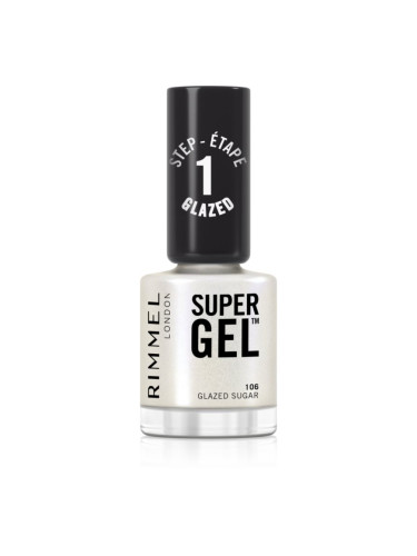 Rimmel Super Gel гел лак за нокти без използване на UV/LED лампа цвят 106 Glazed Sugar 12 мл.