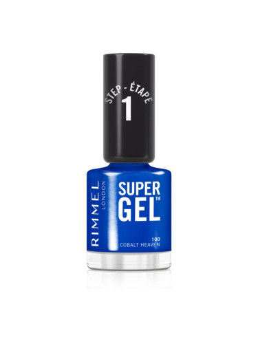 Rimmel Super Gel гел лак за нокти без използване на UV/LED лампа цвят 100 Cobalt Heaven 12 мл.