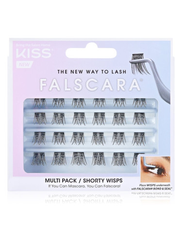 KISS Falscara Wisp изкуствени мигли в сноп с възел Shorty 24 бр.