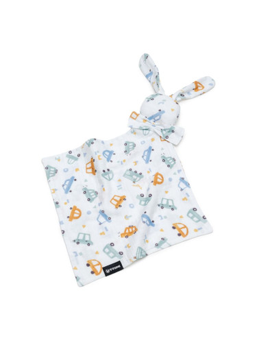 T-TOMI BIO Muslin Cuddle Cloth играчка за заспиване Traffic 1 бр.