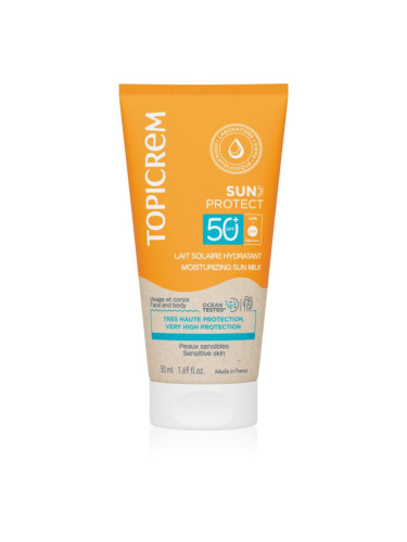 Topicrem Sun Protect Moisturizing Sun Milk хидратиращо мляко за тен SPF 50+ 50 мл.
