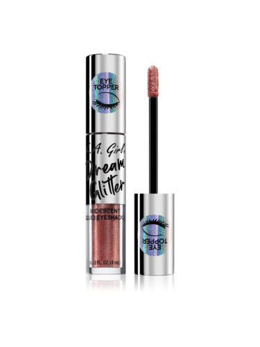 L.A. Girl Cosmetics Dream Glitter течни очни сенки с брокат цвят Rose Gold 4 мл.