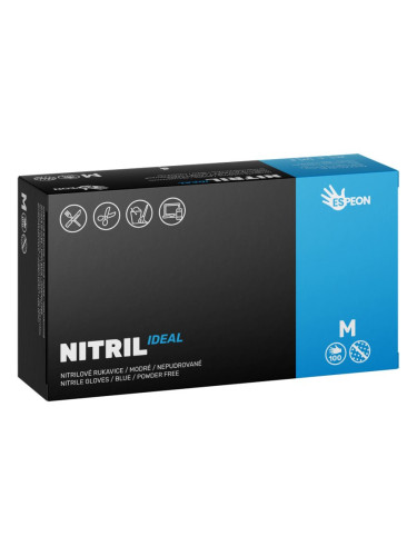 Espeon Nitril Ideal3 Blue нитрилни ръкавици без пудра размер M 100 бр.