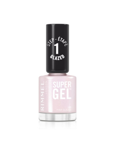 Rimmel Super Gel гел лак за нокти без използване на UV/LED лампа цвят 105 Pink Glazed 12 мл.