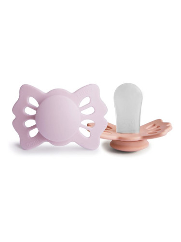 FRIGG Lucky Size 1:0-6 months биберон Soft Lilac/Pretty in Peach 2 бр.