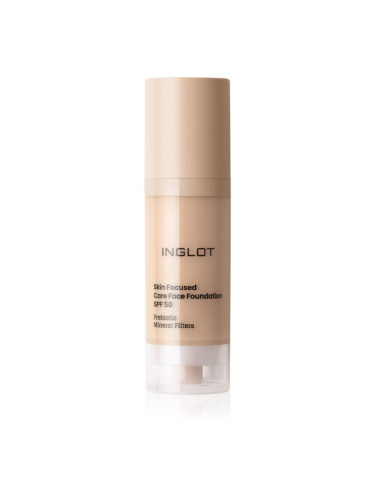 Inglot Skin Focused Care Face Foundation SPF 50 фон дьо тен SPF 50 цвят 302 Ivory Beige 30 мл.