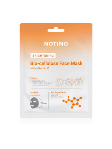 Notino Brightening Bio-Cellulose Face Mask with Vitamin C озаряваща платнена маска 25 гр.