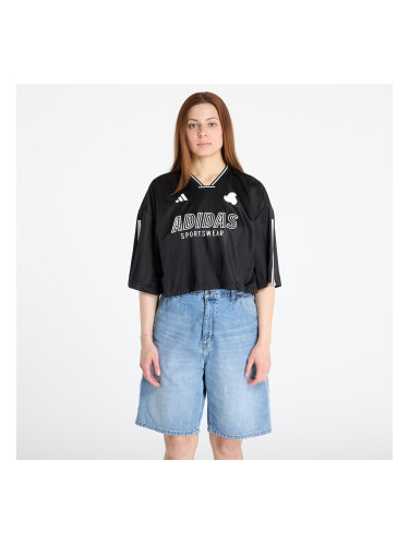 Фланелка adidas Tiro Cut 3 Stripes Oversized Mesh Jersey Black/ White L