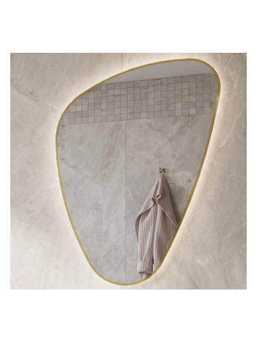 Лед огледало за баня със златна рамка 65х100 см ELENA GOLD