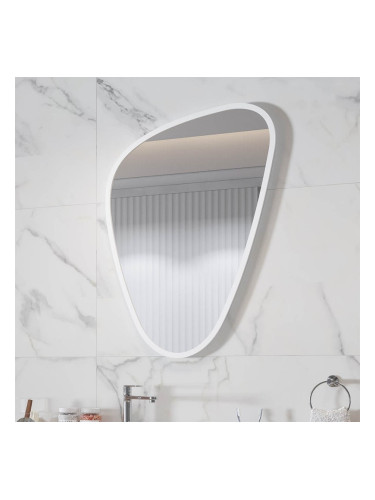 Лед огледало за баня с бяла рамка 65х100 см ELENA WHITE