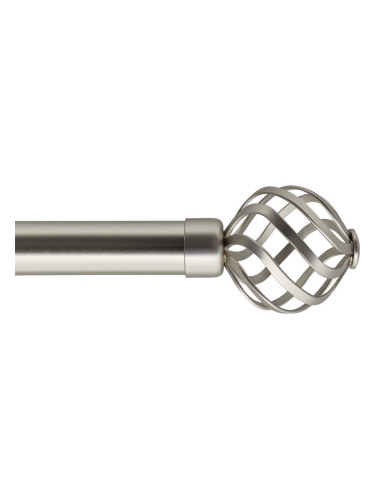 ТЕЛЕСКОПИЧЕН КОРНИЗ СРЕБРИСТ 120-210CM Ø28ММ