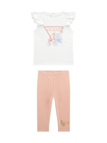 Бебешки комплект в цвят пудра Guess
