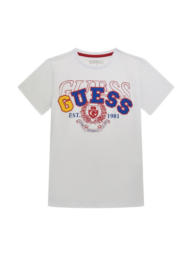 Детска тениска в бял цвят Guess