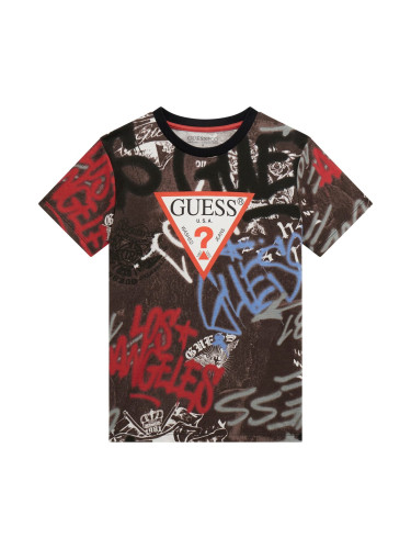 Детска тениска в черен цвят Guess