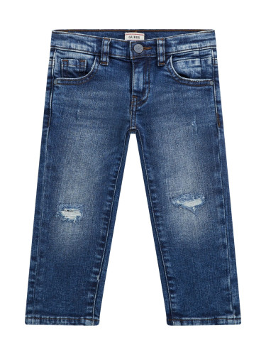 Бебешки дънки в тъмен деним с накъсан ефект Guess