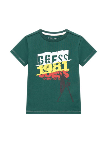 Детска тениска в тъмнозелен цвят Guess